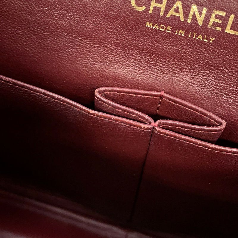 シャネル チェーンショルダーバッグ マトラッセ34 ココマーク マキシ ダブルフラップ Wチェーン A58601 デカマト 黒