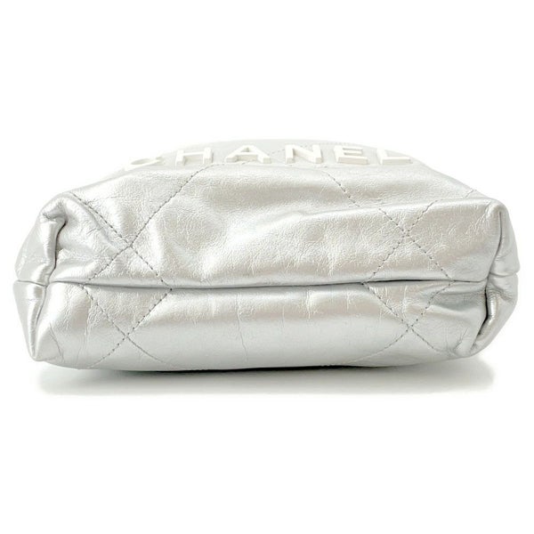 シャネル ハンドバッグ CHANEL 22 ミニ ココマーク シャイニーカーフレザー AS3980 CHANEL 2way 白