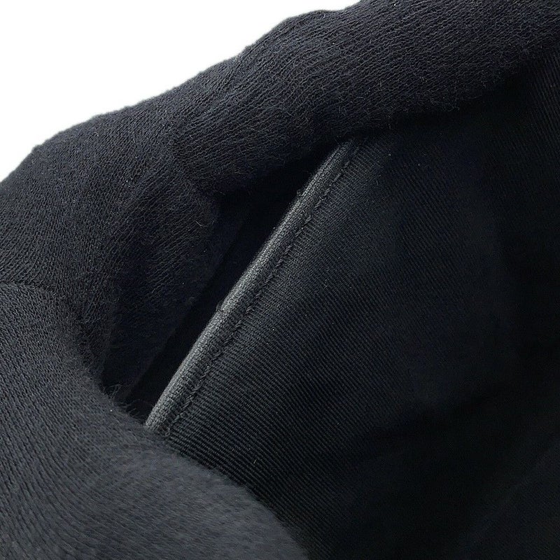 シャネル チェーンショルダーバッグ Vステッチ シェブロン ラムスキン CHANEL 黒