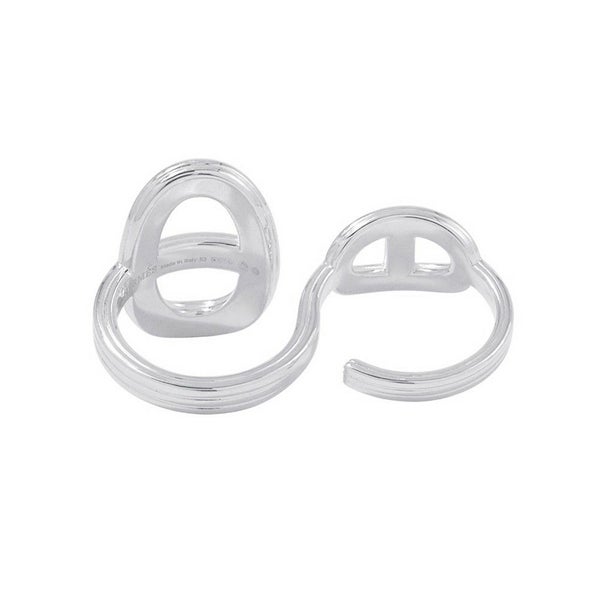 エルメス リング シェーヌダンクル24 ダブルリング TGM SV925 リングサイズ53 HERMES 指輪 ジュエリー