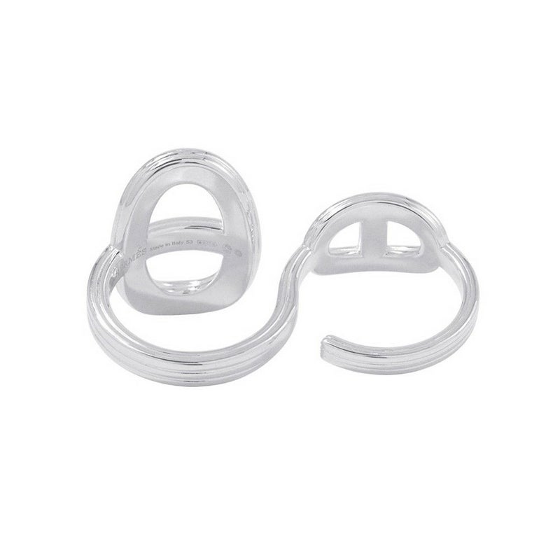 エルメス リング シェーヌダンクル24 ダブルリング TGM SV925 リングサイズ53 HERMES 指輪 ジュエリー