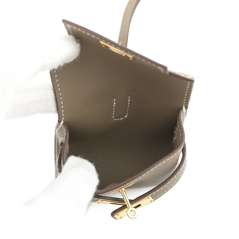 エルメス バッグチャーム ケリー フェスティバル エトゥープ/ゴールド金具 スイフト B刻印