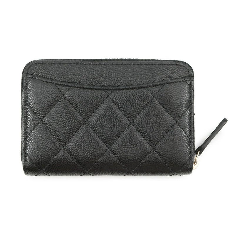 シャネル コインケース ココマーク ジップ コインパース キャビアスキン AP3686 CHANEL 財布 黒