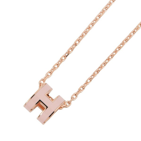 エルメス ネックレス ミニ・ポップアッシュ ローズドラジェ/ピンクゴールド金具 HERMES アクセサリー