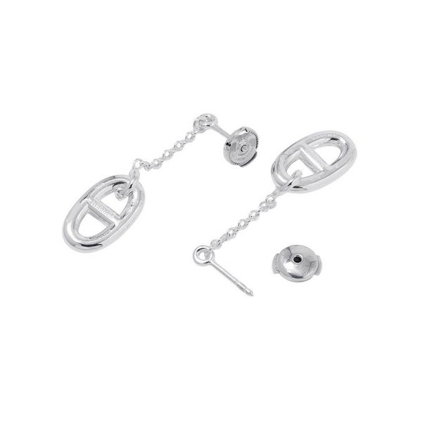 エルメス ピアス シェーヌダンクル ファランドール Earrings SV925シルバー HERMES ジュエリー イヤリング