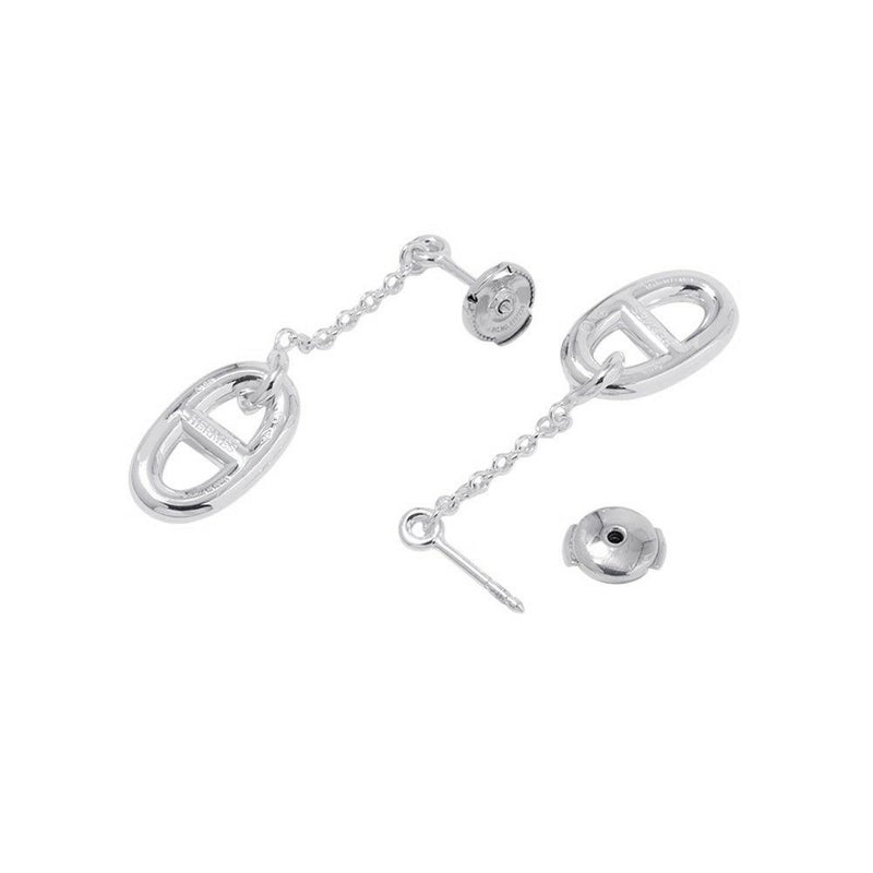 エルメス ピアス シェーヌダンクル ファランドール Earrings SV925シルバー HERMES ジュエリー イヤリング