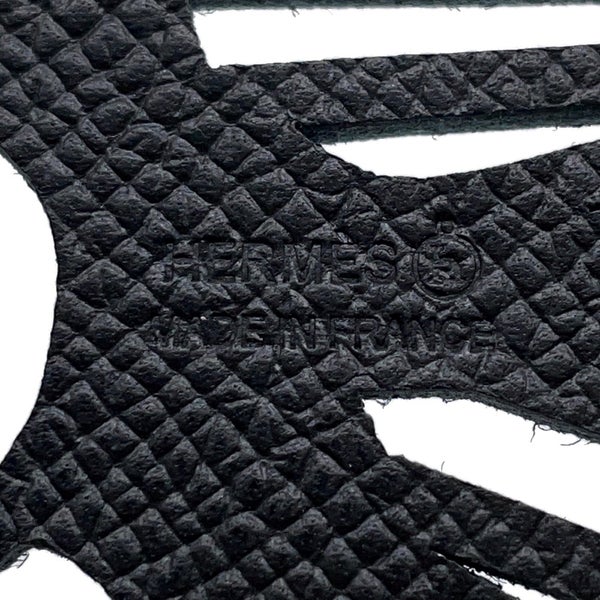 エルメス バッグチャーム プティアッシュ オウム ブルーサフィール/ブラック トゴ/エプソン