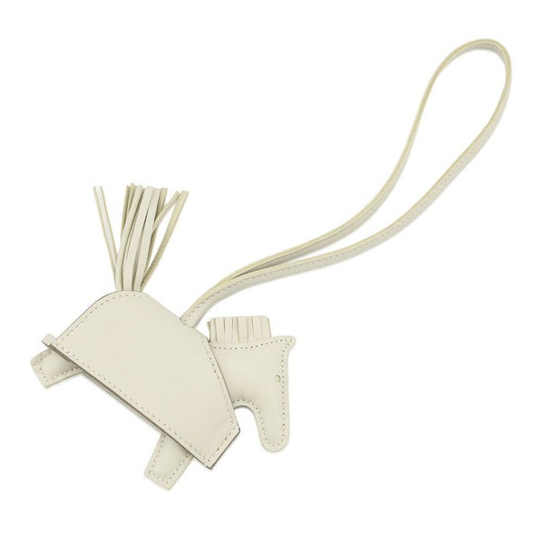 エルメス バッグチャーム ロデオPM ロベオ ロック クレ/シルバー金具 ラムスキン K刻印