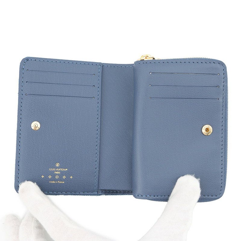 ルイヴィトン 二つ折り財布 モノグラム・デニム ポルトフォイユ・ルー 日本限定 LV リミックス M83160 ブルー