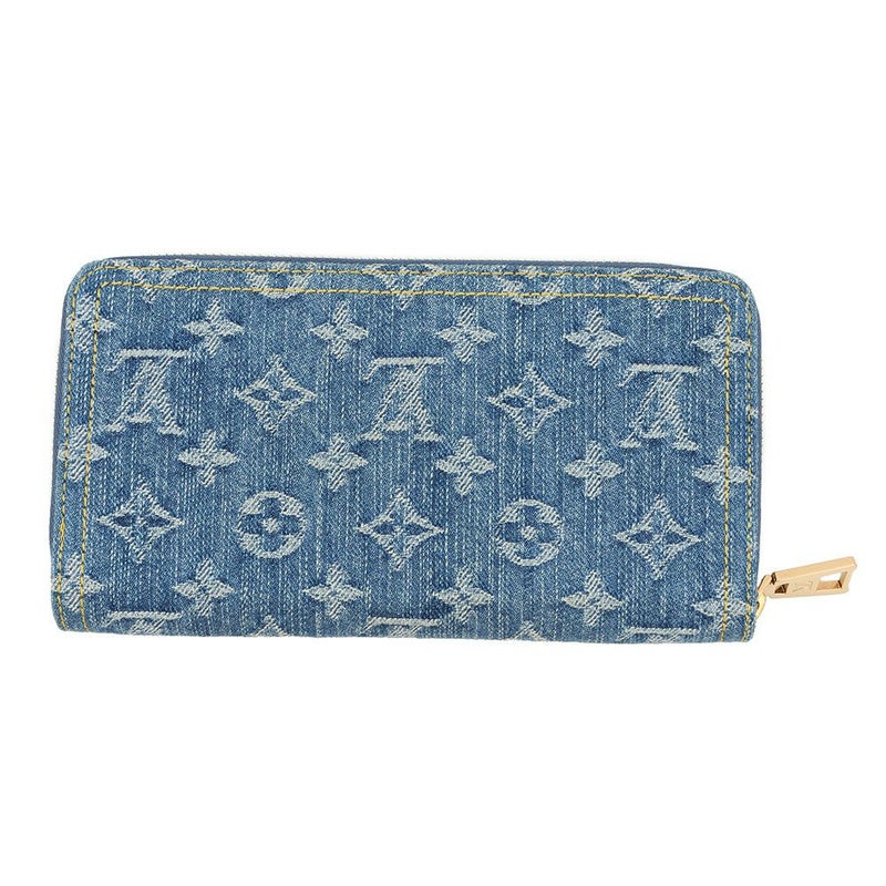 ルイヴィトン 長財布 モノグラム・ジャカード デニム ジッピー・ウォレット M81226 LOUIS VUITTON ブルー