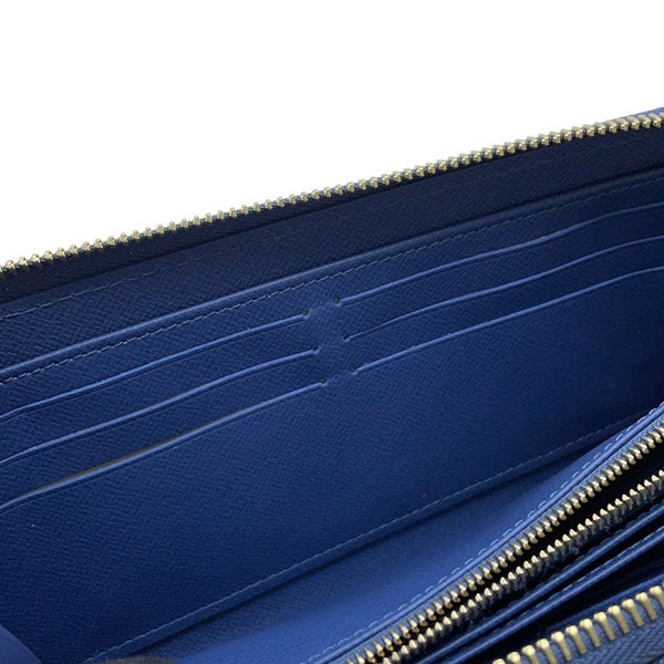 ルイヴィトン 長財布 モノグラム・ジャカード デニム ジッピー・ウォレット M81226 LOUIS VUITTON ブルー