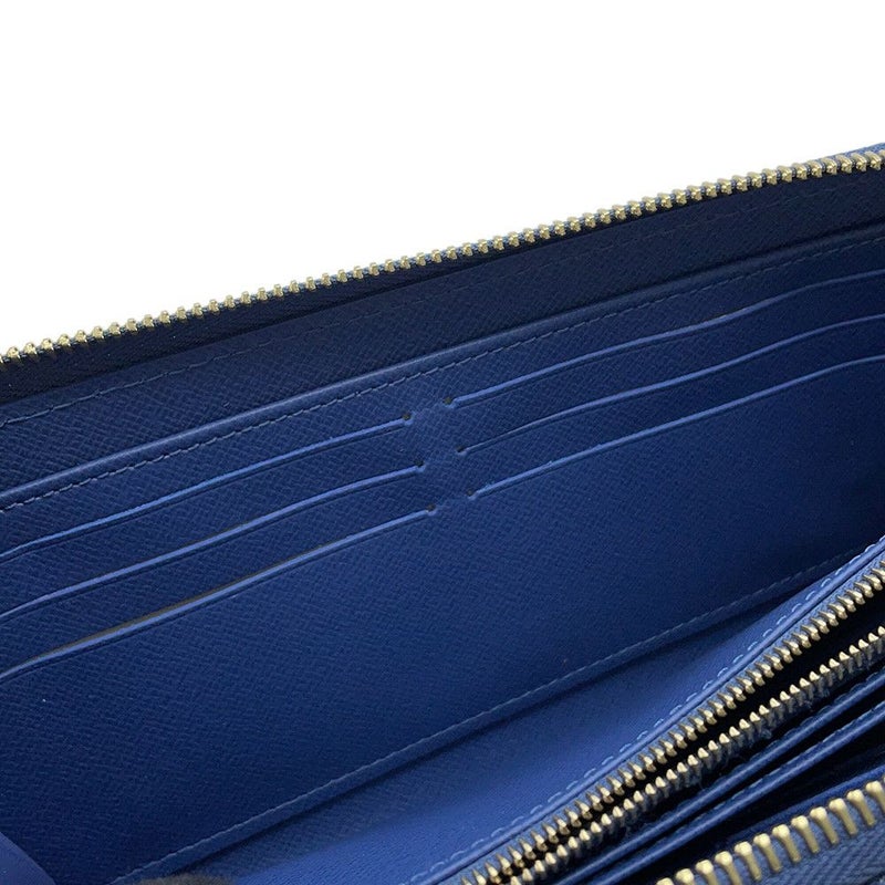 ルイヴィトン 長財布 モノグラム・ジャカード デニム ジッピー・ウォレット M81226 LOUIS VUITTON ブルー