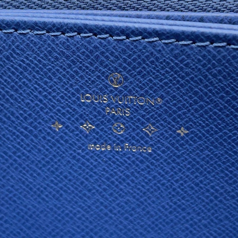 ルイヴィトン 長財布 モノグラム・ジャカード デニム ジッピー・ウォレット M81226 LOUIS VUITTON ブルー