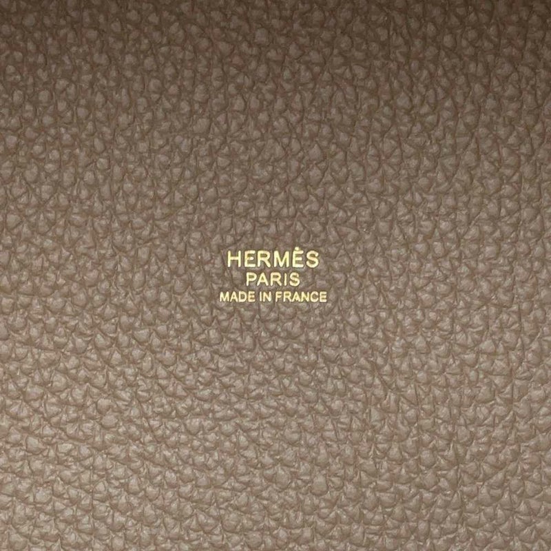 エルメス ハンドバッグ ピコタンロックMM エトゥープ/ゴールド金具 トリヨンクレマンス W刻印