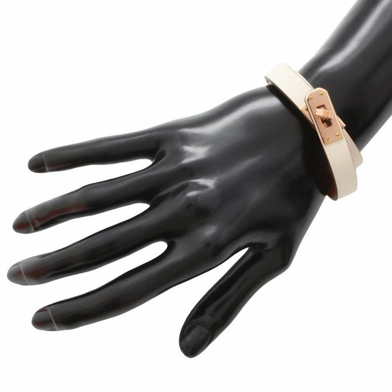 エルメス ブレスレット ミニ・ケリー・ドゥブルトゥール ナタ/ピンクゴールド金具 スイフト W刻印 サイズT3