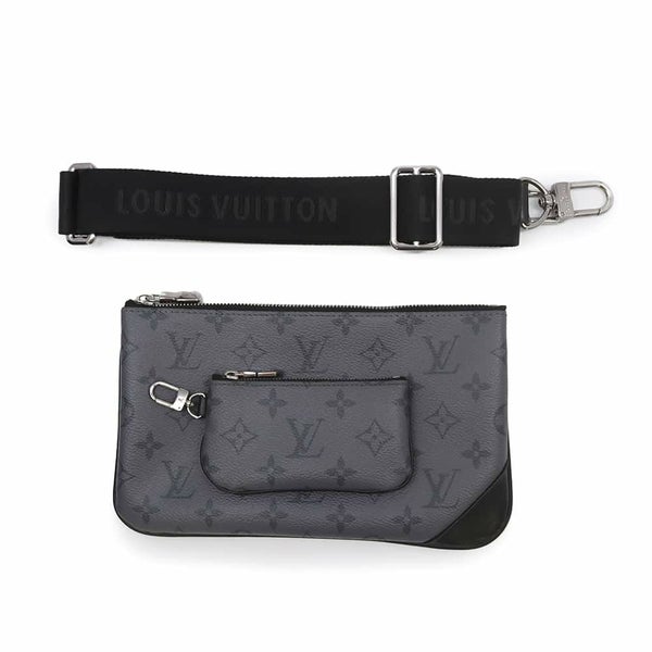 ルイヴィトン ショルダーバッグ モノグラム・エクリプス リバース トリオ・メッセンジャー M69443 LOUIS VUITTON 黒 ブラック
