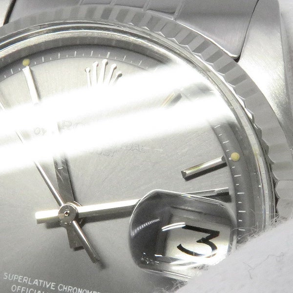 ロレックス デイトジャスト 32番 SS/K18WG 1601 ROLEX 腕時計 グレー文字盤