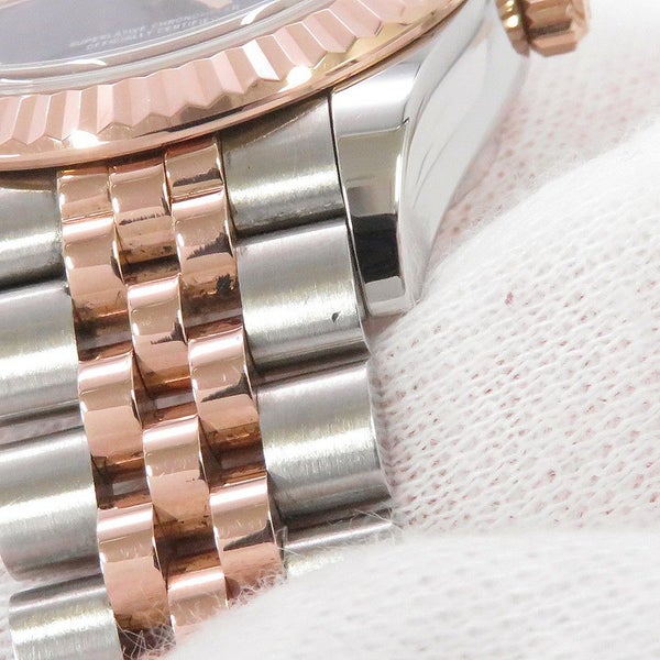 ロレックス レディ デイトジャスト 279171G ランダムシリアル ルーレット 10Pダイヤ オーベルジーヌ文字盤