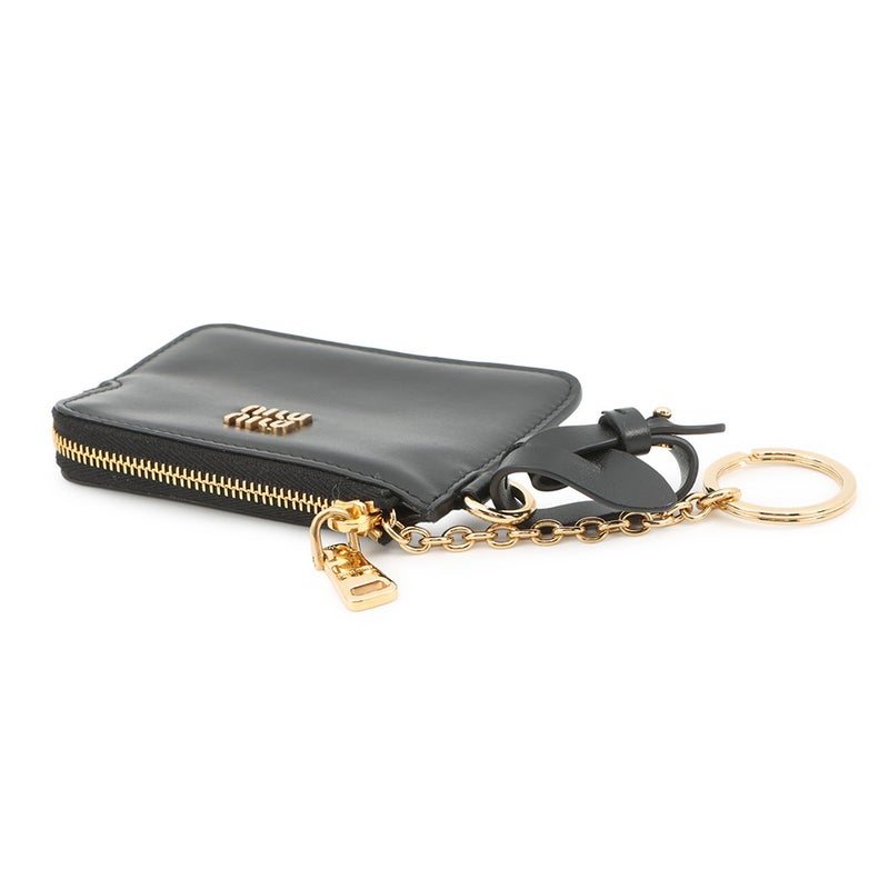 ミュウミュウ コインケース キーリング付き レザー 5TL508 Miu Miu 黒