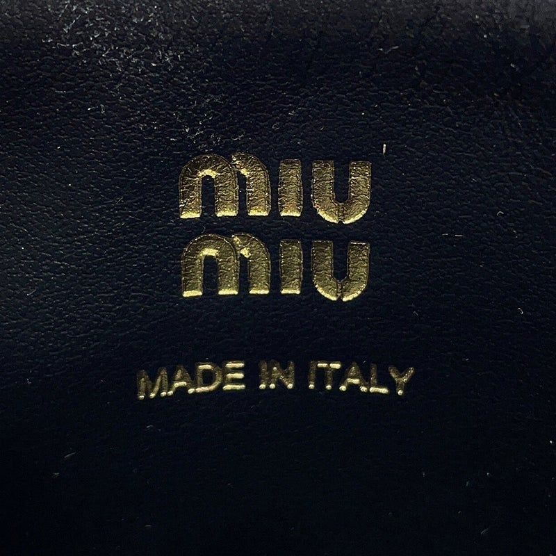 ミュウミュウ コインケース キーリング付き レザー 5TL508 Miu Miu 黒