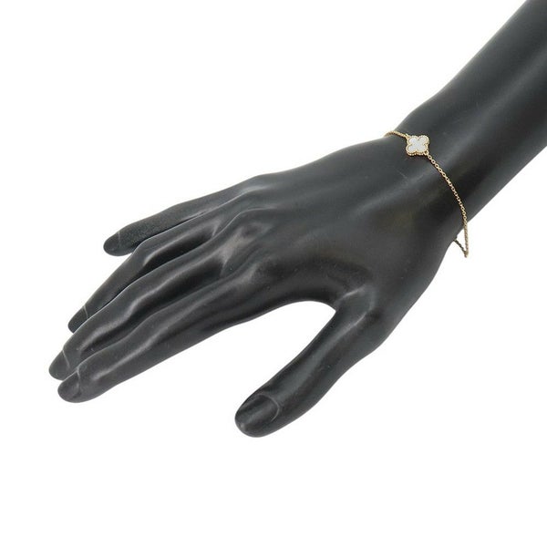 ヴァンクリーフ＆アーペル ブレスレット スウィート アルハンブラ ブレスレット マザーオブパール K18YGイエローゴールド VCARF68800