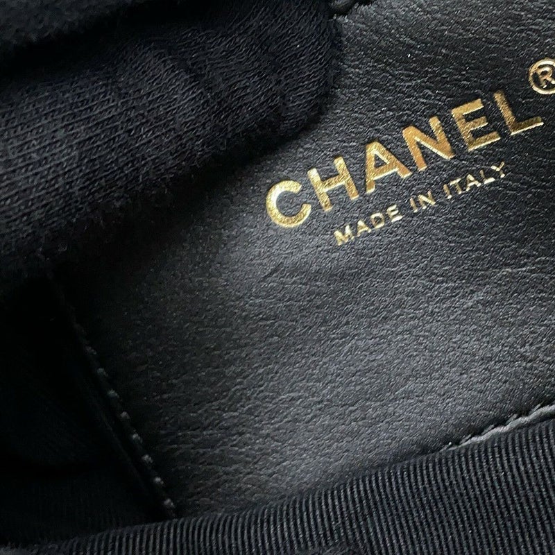 シャネル チェーンショルダーバッグ マトラッセ ココマーク ミニ ボウ バッグ シャイニーラムスキン AS5849 CHANEL 黒 2way