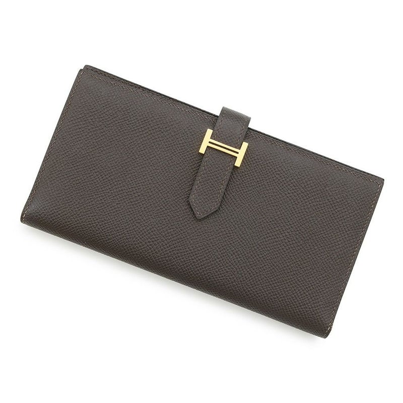 エルメス 長財布 ベアンスフレ エベンヌ/ゴールド金具 エプソン Y刻印 HERMES 財布