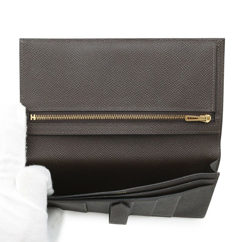 エルメス 長財布 ベアンスフレ エベンヌ/ゴールド金具 エプソン Y刻印 HERMES 財布
