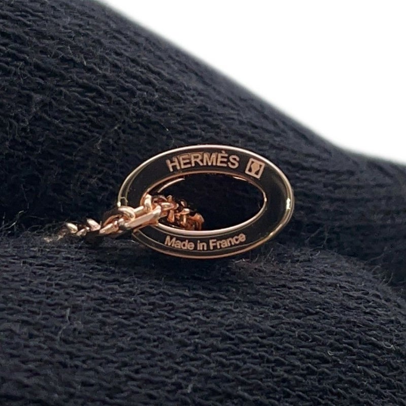 エルメス ネックレス ミニ・ポップアッシュ ロカバール ホワイト/マロングラッセ/ピンクゴールド金具 HERMES アクセサリー