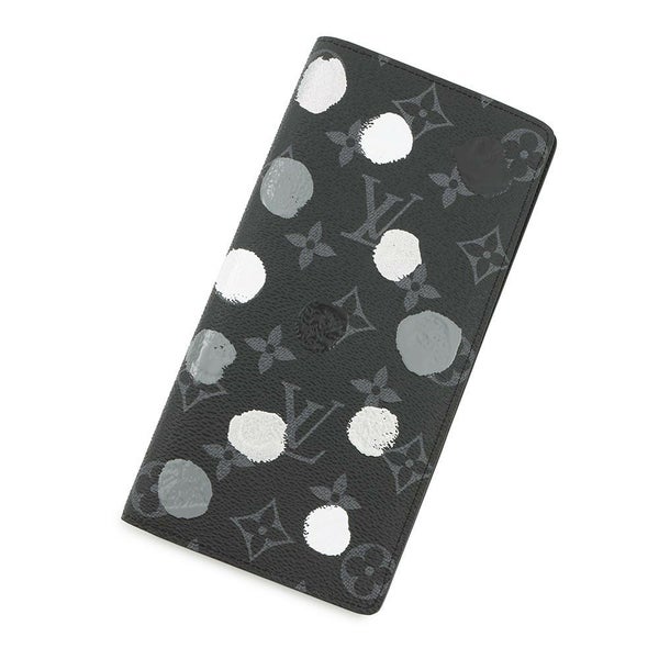 ルイヴィトン 長財布 モノグラム・エクリプス/ペインティッド ドット LV × YK ポルトフォイユ・ブラザ M81932 草間彌生 ブラック 黒