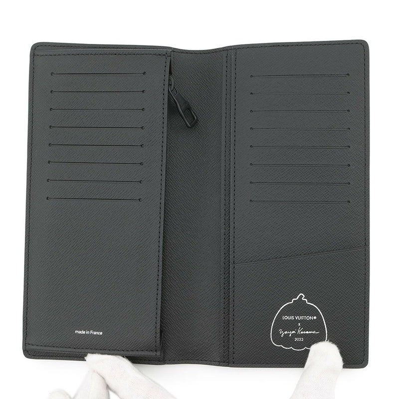 ルイヴィトン 長財布 モノグラム・エクリプス/ペインティッド ドット LV × YK ポルトフォイユ・ブラザ M81932 草間彌生 ブラック 黒