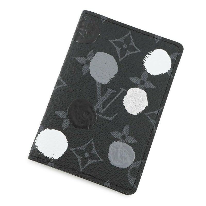 ルイヴィトン カードケース モノグラム・エクリプス/ペインティッド ドット LV × YK オーガナイザー ドゥポッシュ M81928 ブラック 黒