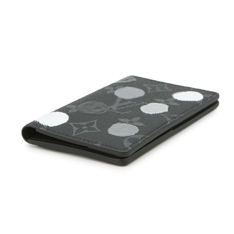 ルイヴィトン カードケース モノグラム・エクリプス/ペインティッド ドット LV × YK オーガナイザー ドゥポッシュ M81928 ブラック 黒