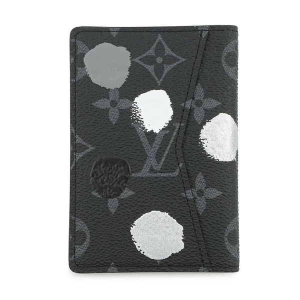 ルイヴィトン カードケース モノグラム・エクリプス/ペインティッド ドット LV × YK オーガナイザー ドゥポッシュ M81928 ブラック 黒