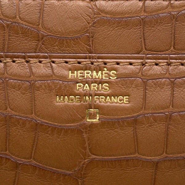 エルメス 長財布 コンスタンス トゥーゴー ロング ゴールド/ゴールド金具 アリゲーターマット W刻印