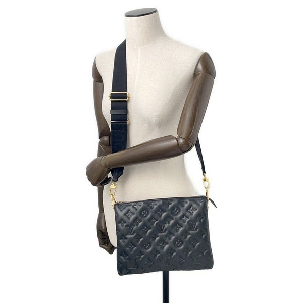 ルイヴィトン ショルダーバッグ モノグラム・パターン ラムスキン クッサンPM M57790 LOUIS VUITTON 3way ブラック 黒