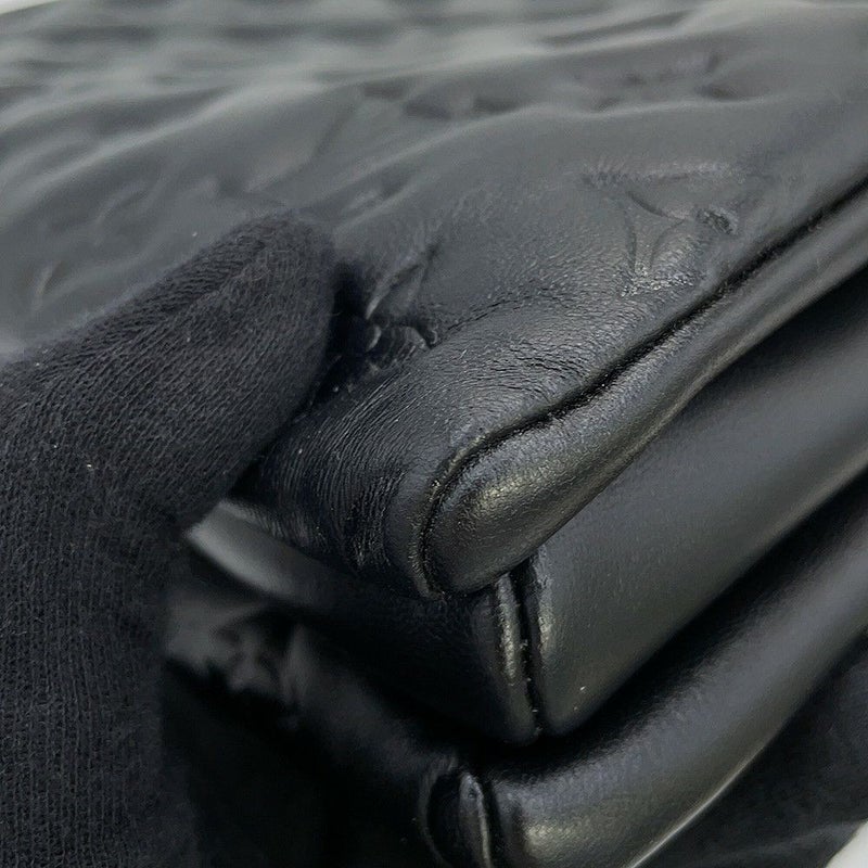 ルイヴィトン ショルダーバッグ モノグラム・パターン ラムスキン クッサンPM M57790 LOUIS VUITTON 3way ブラック 黒