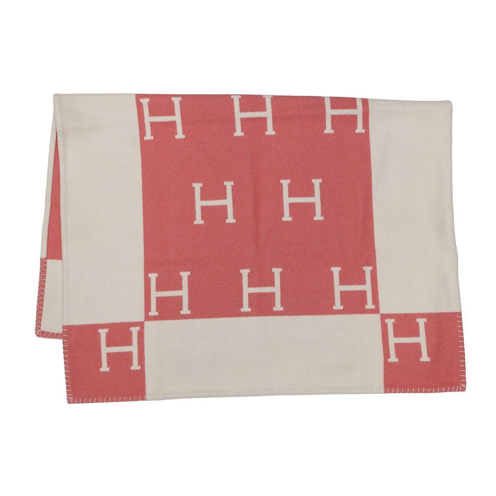 HERMES エルメス プレード アヴァロン ブランケット レッド×グレー エルメス ブランケット ベビープレード アヴァロン メリノウール