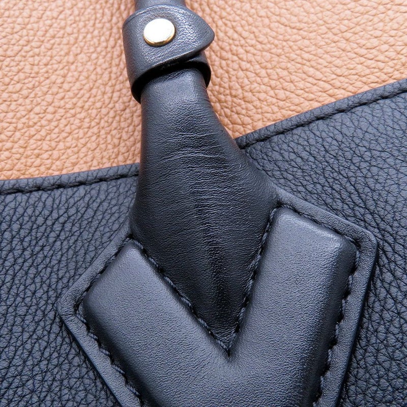 ルイヴィトン ハンドバッグ モノグラム/カーフレザー オンマイサイドMM M53823 LOUIS VUITTON ヴィトン バッグ 黒 ブラック