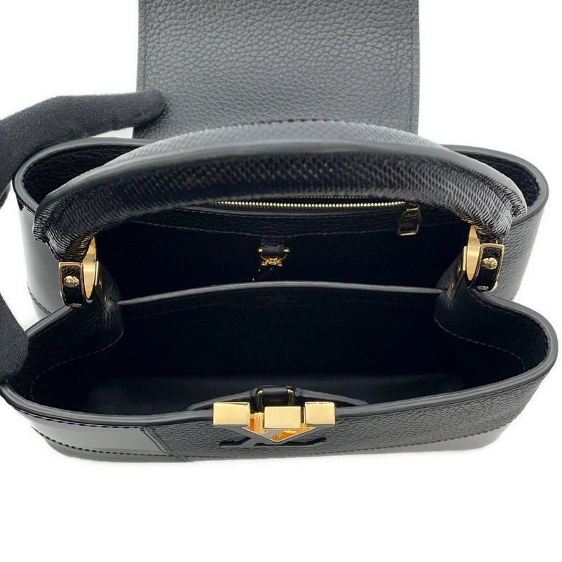 ルイヴィトン ハンドバッグ エナメル/レザー カプシーヌBB M59269 LOUIS VUITTON 2wayショルダーバッグ