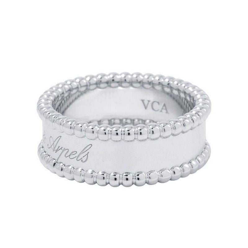 ヴァンクリーフ&アーペル リング ペルレ シニアチュール リング K18WGホワイトゴールド サイズ56 VCARN32300/VCARN32356 指輪