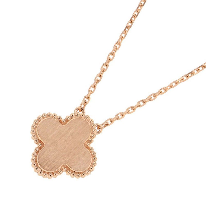 ヴァンクリ ネックレス ヴィンテージアルハンブラ シルバーオブシディアン ダイヤ 1P K18PG VCARP9T000 2023年ホリデー限定