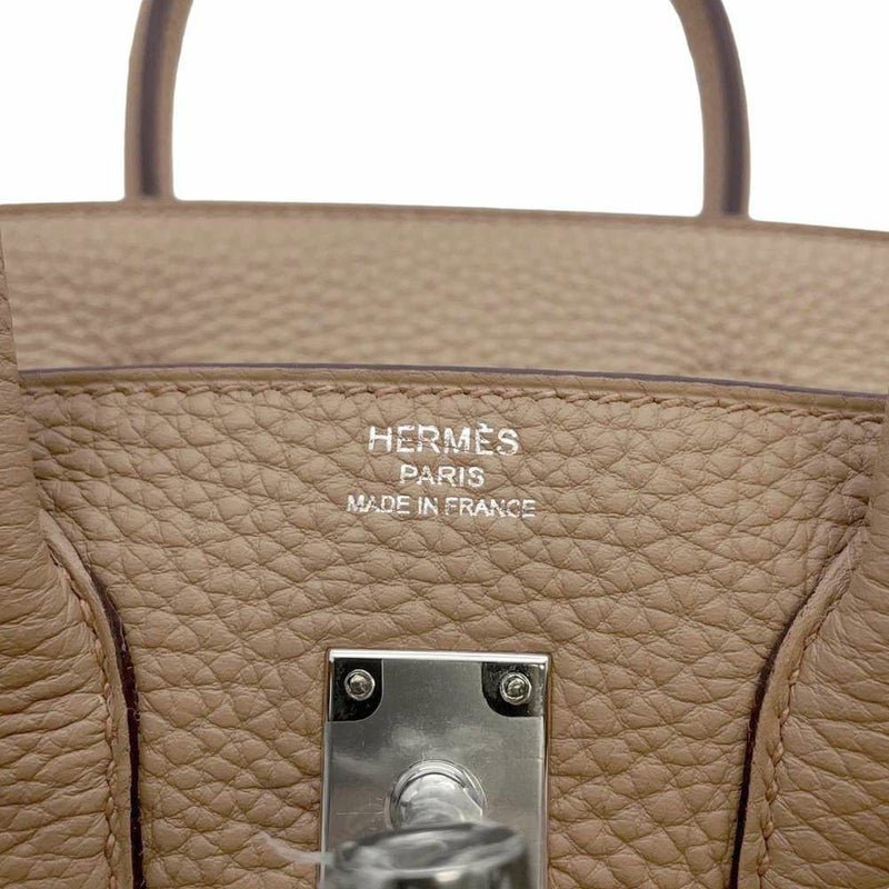 エルメス バーキン25 ベージュマルファ/シルバー金具 トゴ W刻印 HERMES Birkin ハンドバッグ