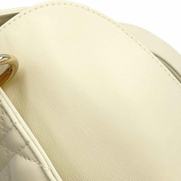 クリスチャン・ディオール ハンドバッグ レディディオール カナージュ ミニ ラムスキン M0505ONGE 2way 白 ホワイト