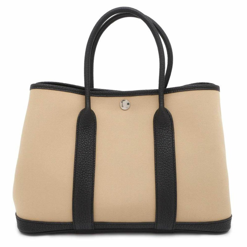 エルメス トートバッグ ガーデンパーティTPM ブラック/トレンチ/シルバー金具 トワルオフィシエ/ネゴンダ A刻印