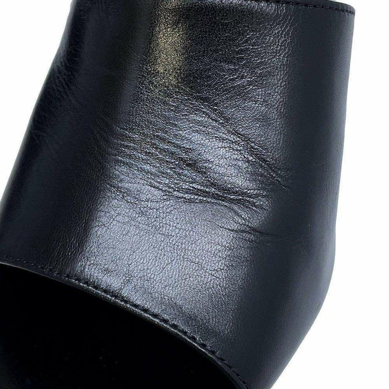 シャネル サンダル ココマーク パール ヒール レザー レディースサイズ36 1/2C G39252 CHANEL 靴 黒