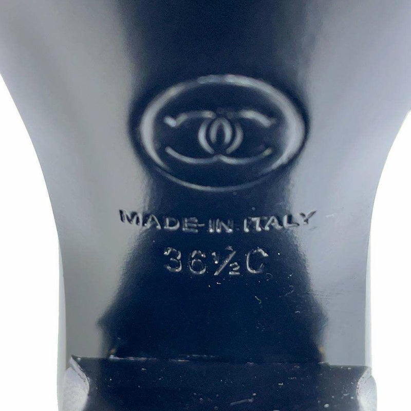 シャネル サンダル ココマーク パール ヒール レザー レディースサイズ36 1/2C G39252 CHANEL 靴 黒