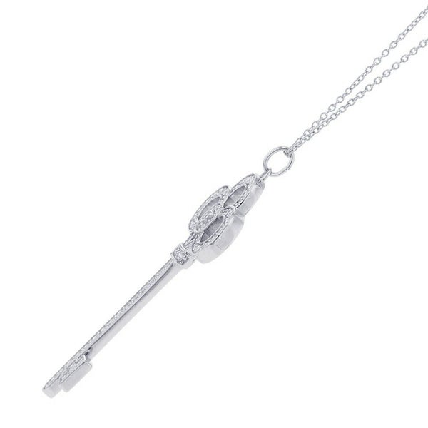 ティファニー ネックレス クラウン キー ラージ ネックレス パヴェ ダイヤモンド 計0.64ct Pt950プラチナ GRP11583 ペンダント