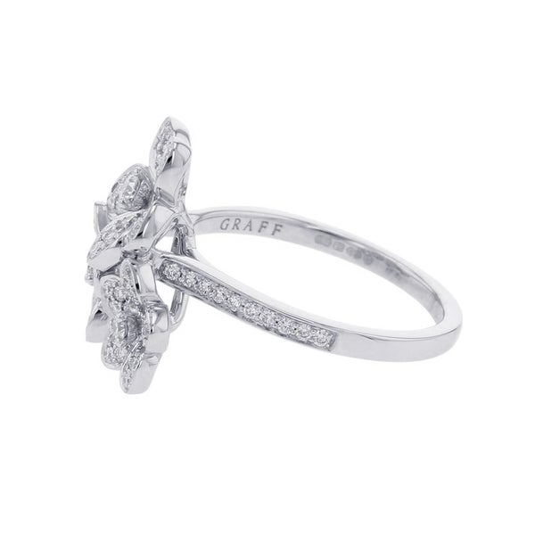 グラフ リング ワイルドフラワー ダイヤモンドクラスター リング ダイヤ 計0.69ct K18WGホワイトゴールド サイズ約14号 指輪