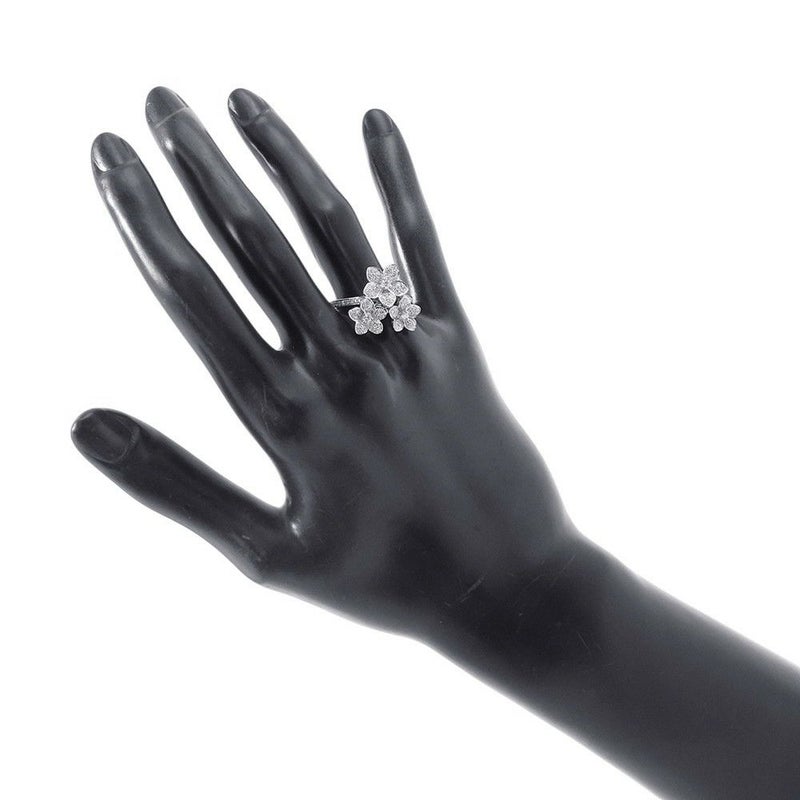 グラフ リング ワイルドフラワー ダイヤモンドクラスター リング ダイヤ 計0.69ct K18WGホワイトゴールド サイズ約14号 指輪